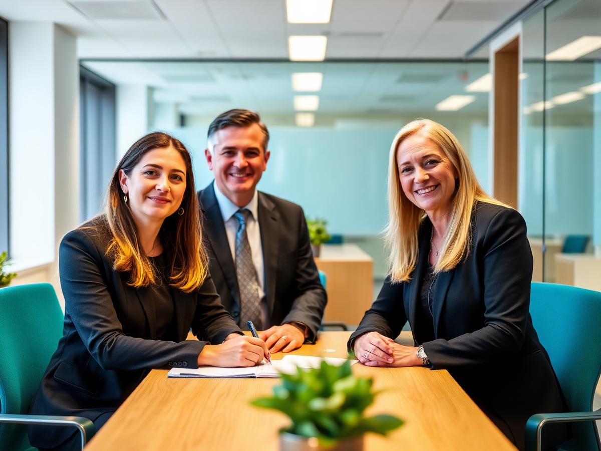 Cúram's founding directors in their Dublin office